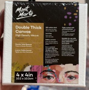 My choice of canvas. 10cm canvas